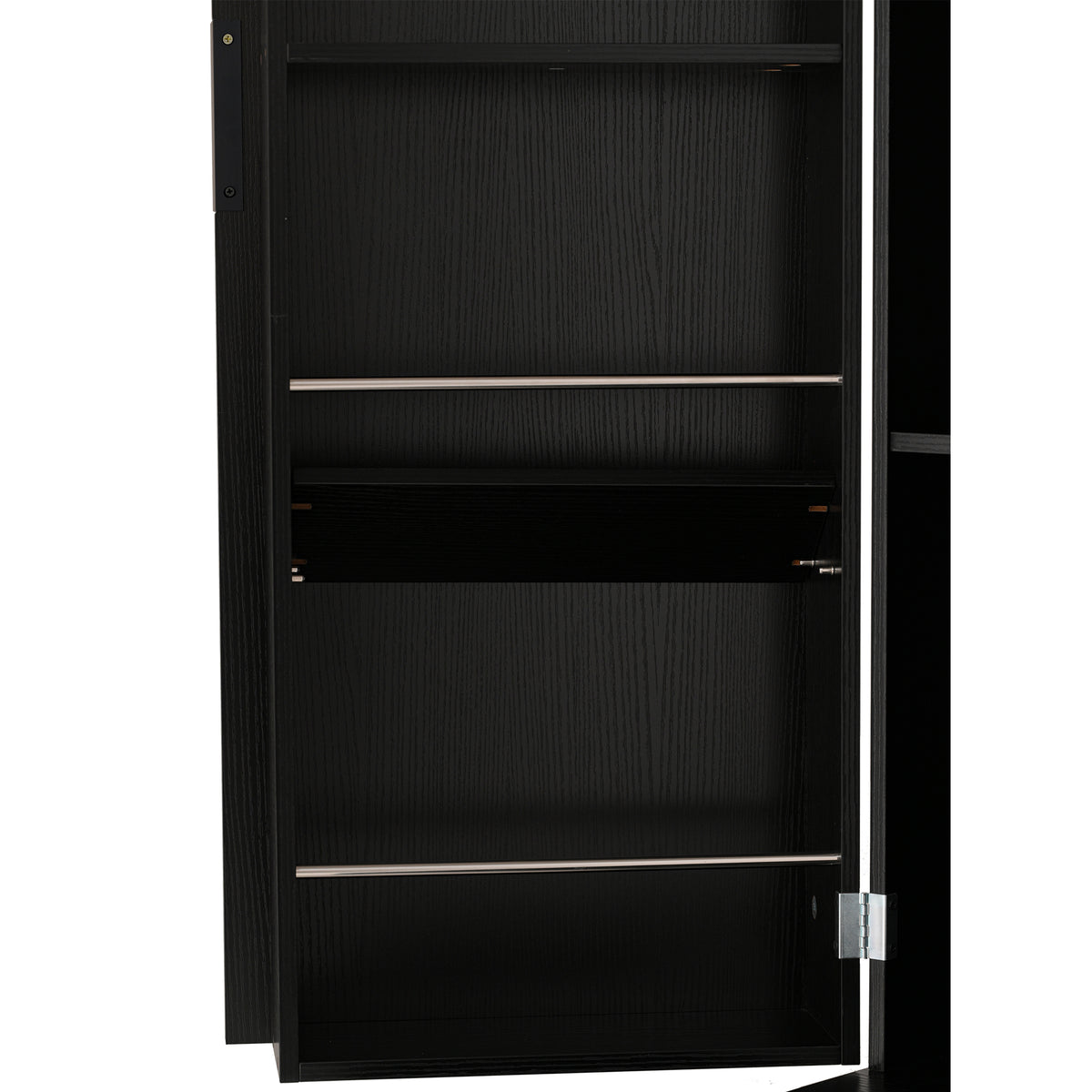72" Modern Fluted Kitchen Pantry Cabinet With 2 Large Drawers &
