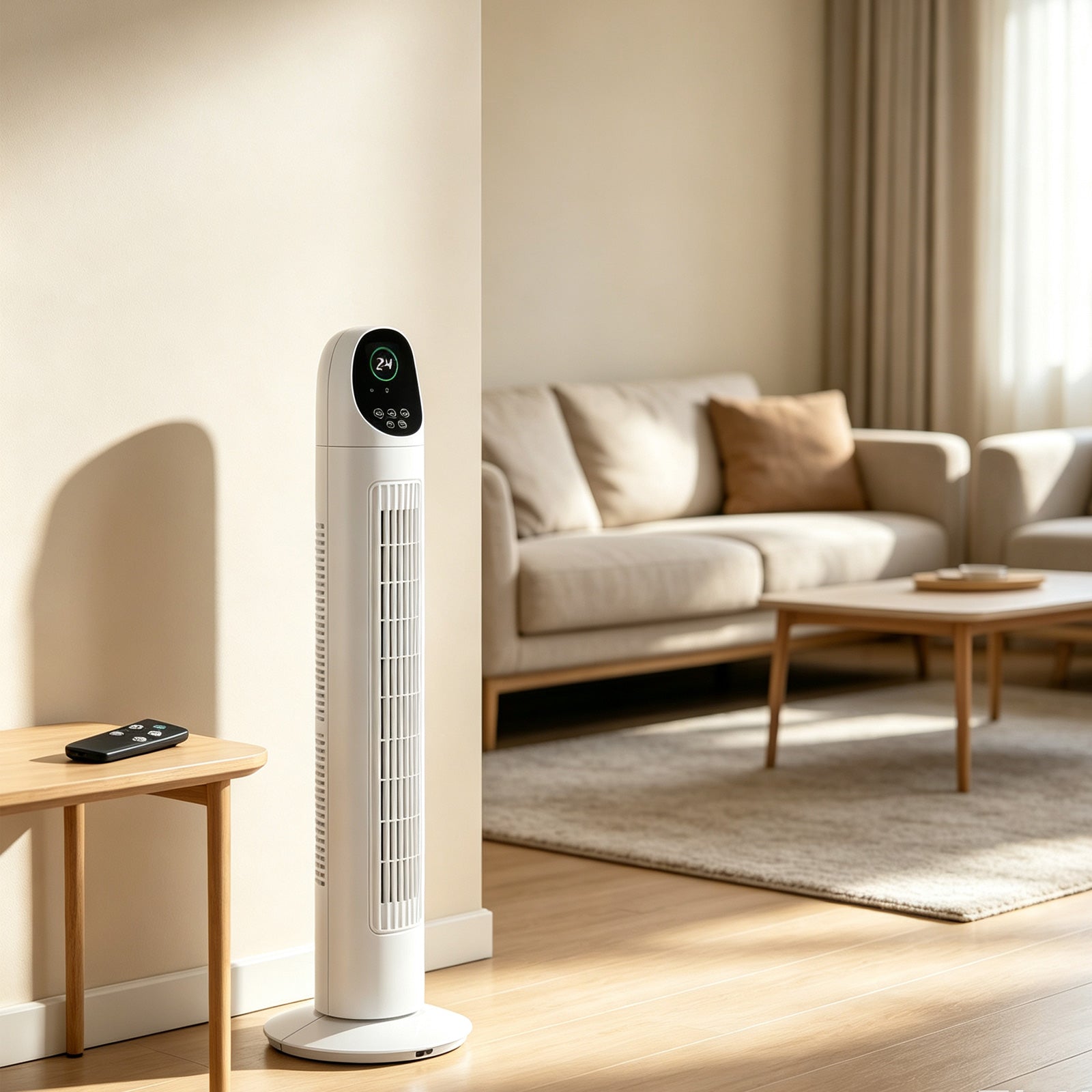 34 Inch Tower Fan with Remote Control & LED Display