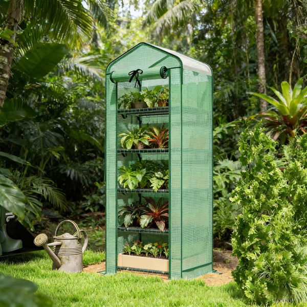 Raised Garden Bed with Mini Greenhouse Cover