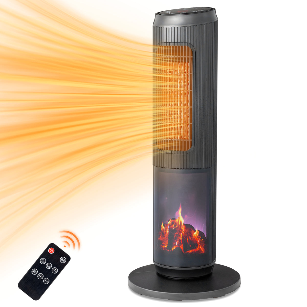 25 Inch Tower Space Heater with Remote Control
