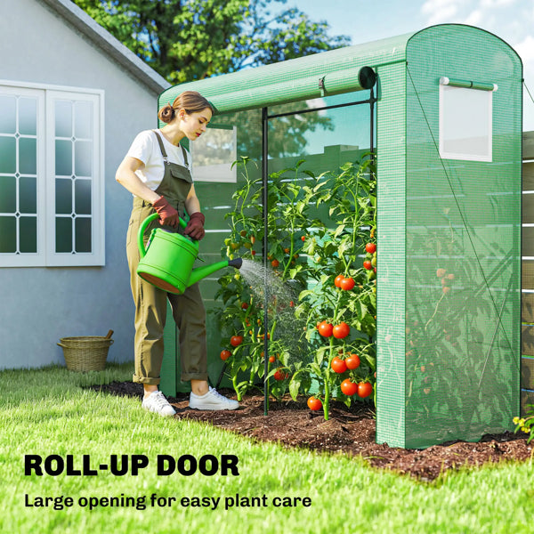 Raised Garden Bed with Attached Mini Greenhouse Cover