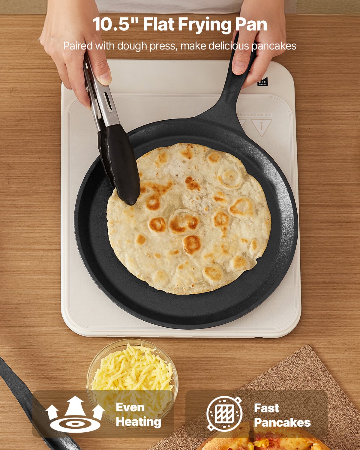 10 Inch Tortilla Press Chapati Maker Roti Dough Maker Heavy Duty Cast