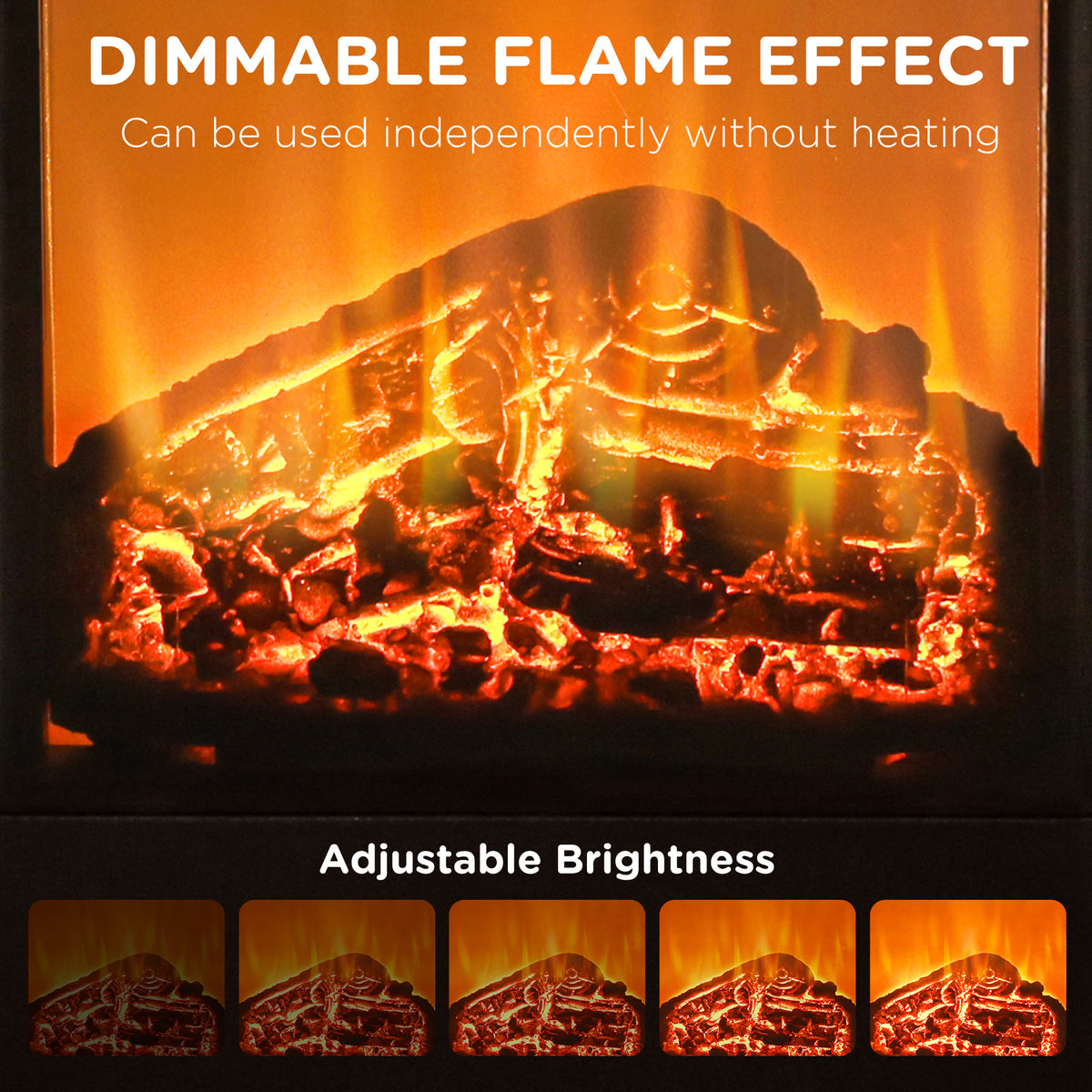 31" Freestanding Electric Heater with Remote & Timer