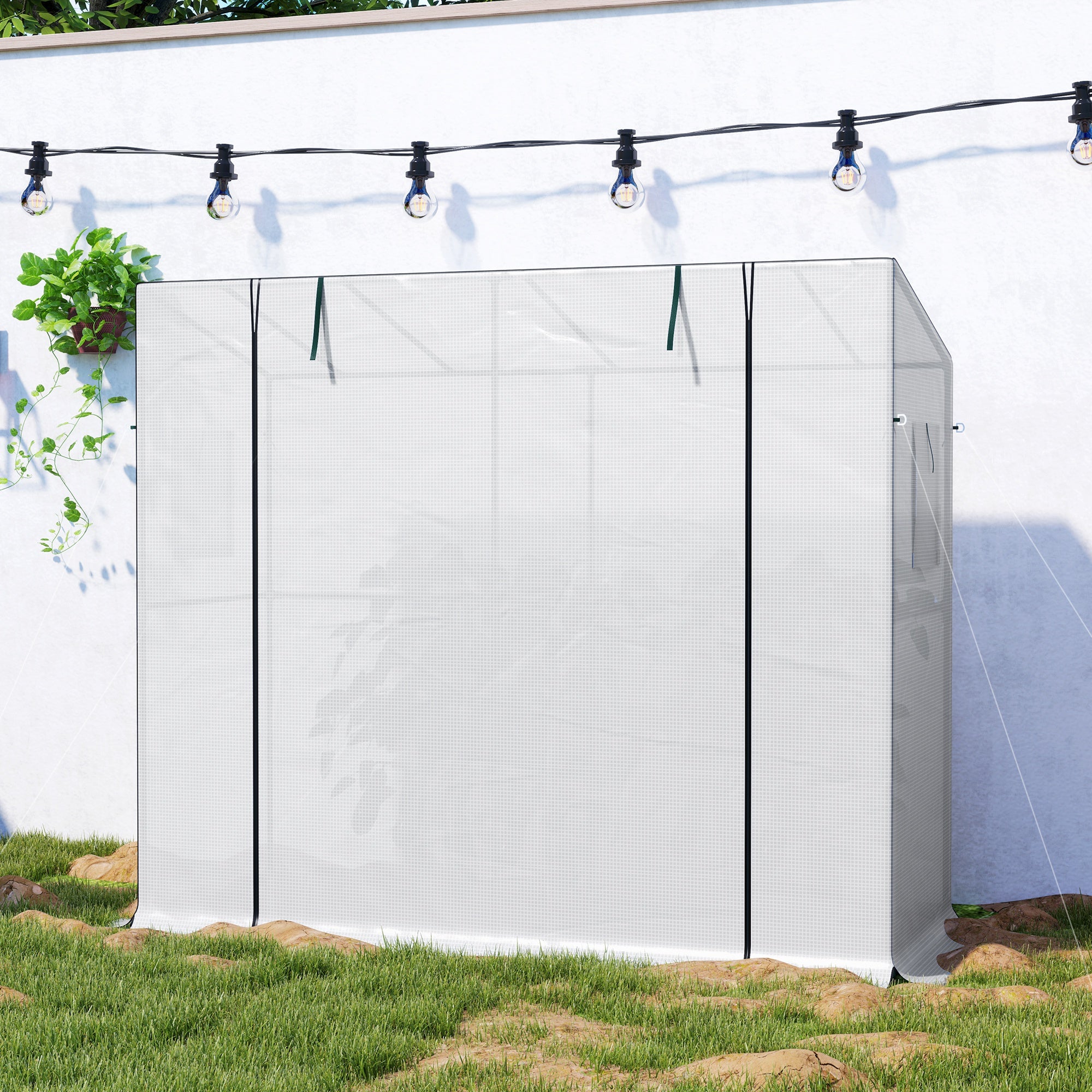 Walk-in Portable Greenhouse 6.6x2.5x5.6ft UV-Resistant