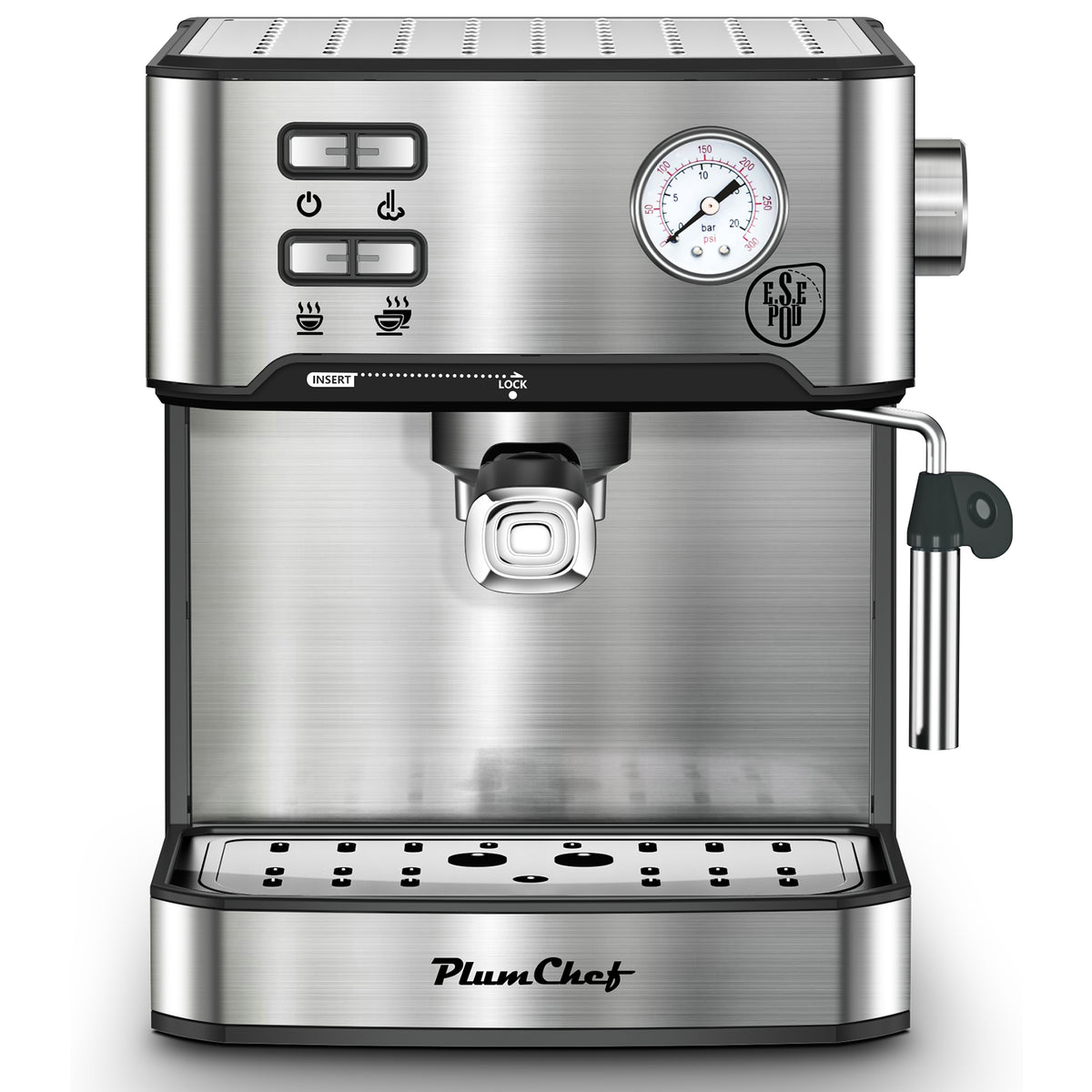 20 Bar Espresso Machine with Milk Frother and Pressure Display