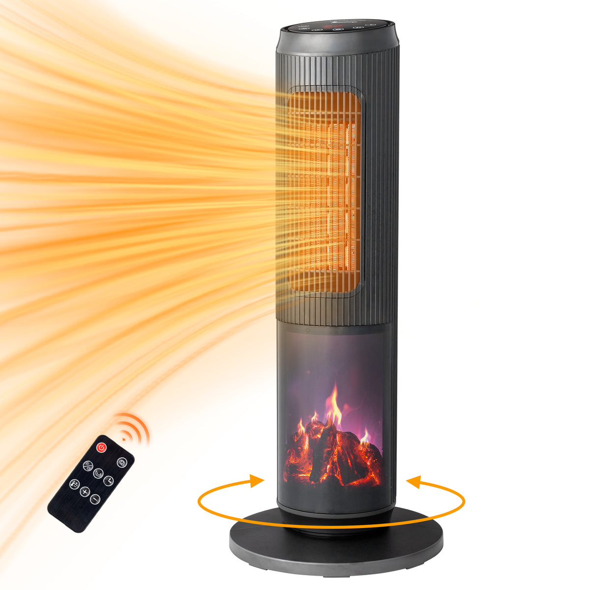 25 Inch Tower Space Heater with Remote Control