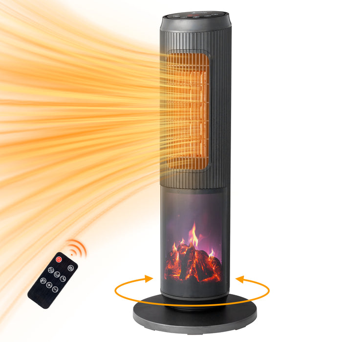 25 Inch Tower Space Heater with Remote Control