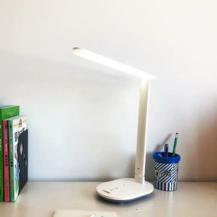 LED Desk Lamp with Wireless Charging & Clock Display