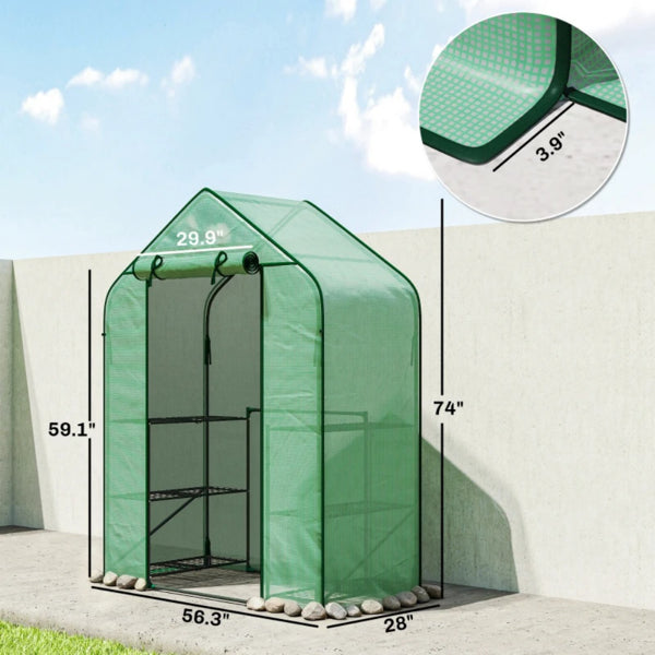 Raised Garden Bed with Mini Greenhouse Cover