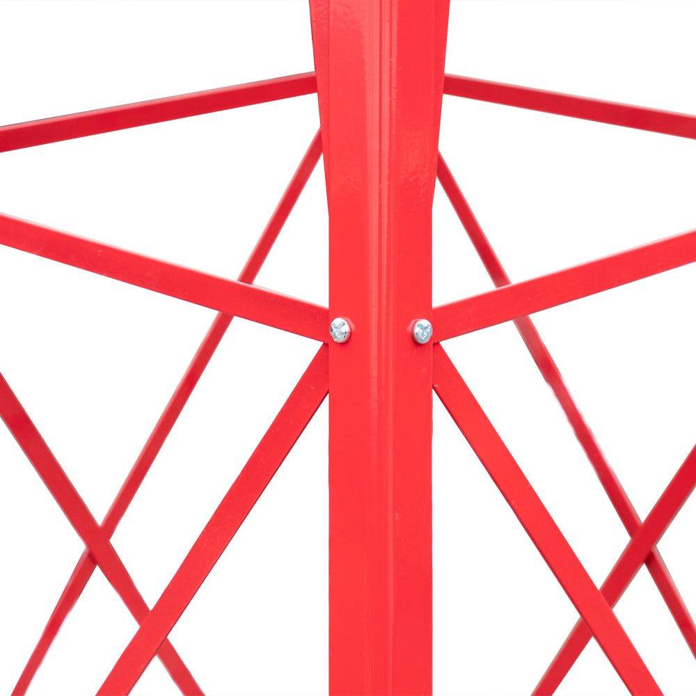 8ft Weather Resistant Yard Garden Windmill Red
