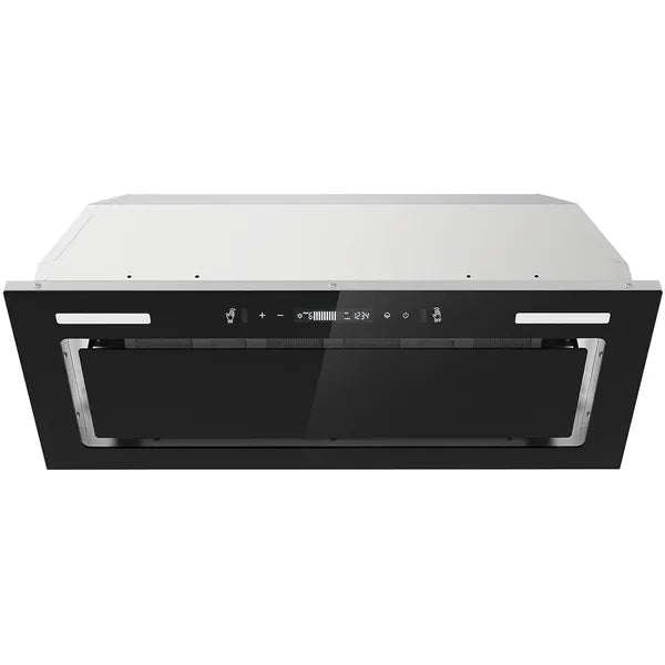 30 Inch Built-in Range Hood 800 CFM Black Glass