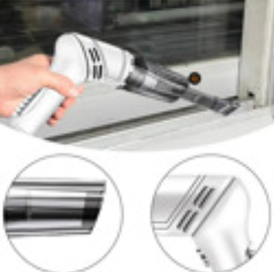 White Wireless Folding Hand-Held Vacuum Cleaner