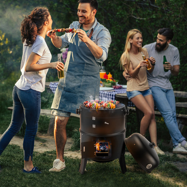 Black Smoked Charcoal Outdoor Oven
