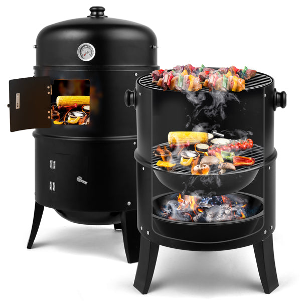 Black Smoked Charcoal Outdoor Oven