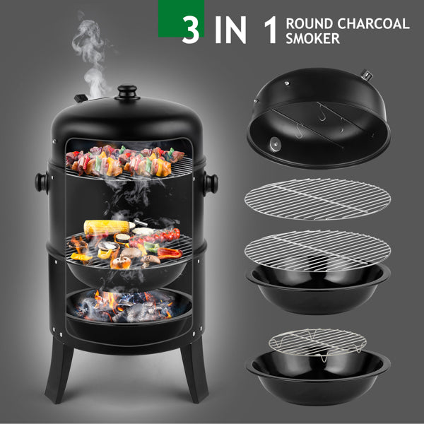 Black Smoked Charcoal Outdoor Oven
