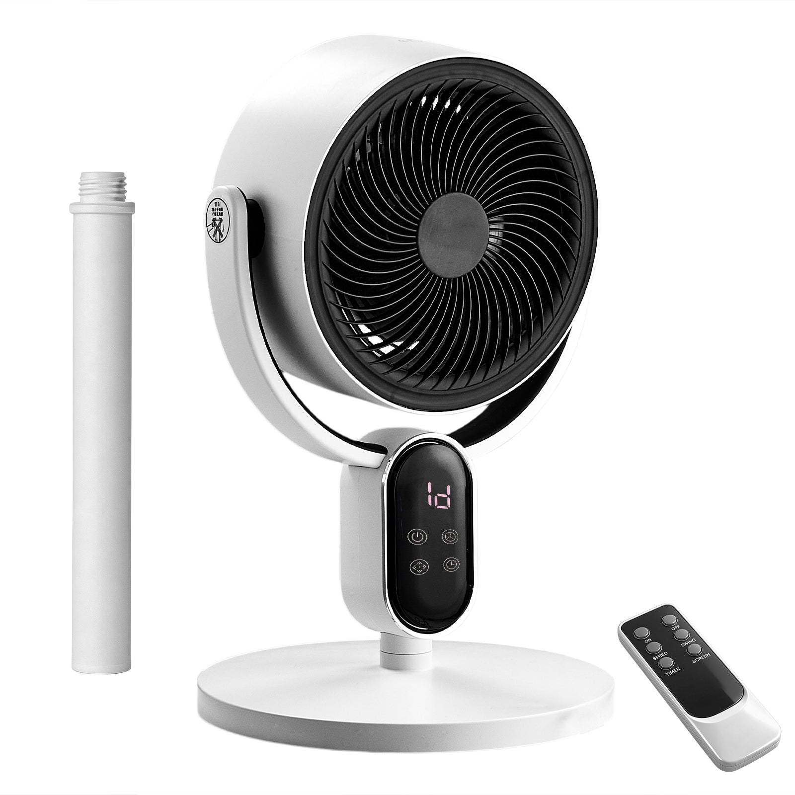 2-in-1 Standing Desk Air Circulator Fan with Remote Control