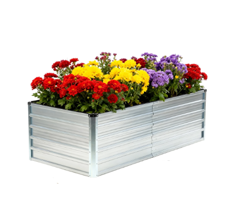 Metal Raised Garden Bed 6x3x2ft Outdoor Planter Box
