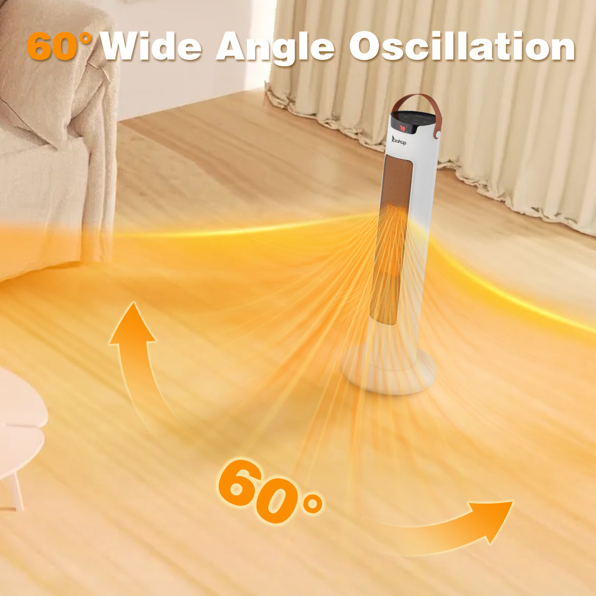 24 Inch Tower Space Heater 1500W Smart WiFi Remote