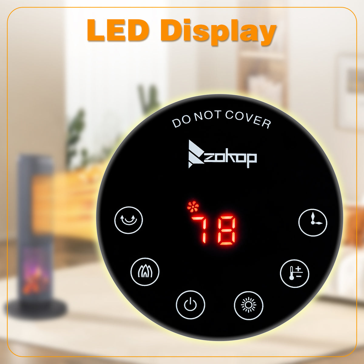 25 Inch Tower Space Heater with Remote Control
