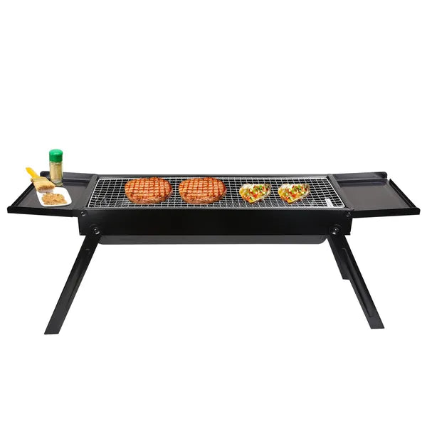 Foldable Charcoal BBQ Grill with Stainless Steel Net