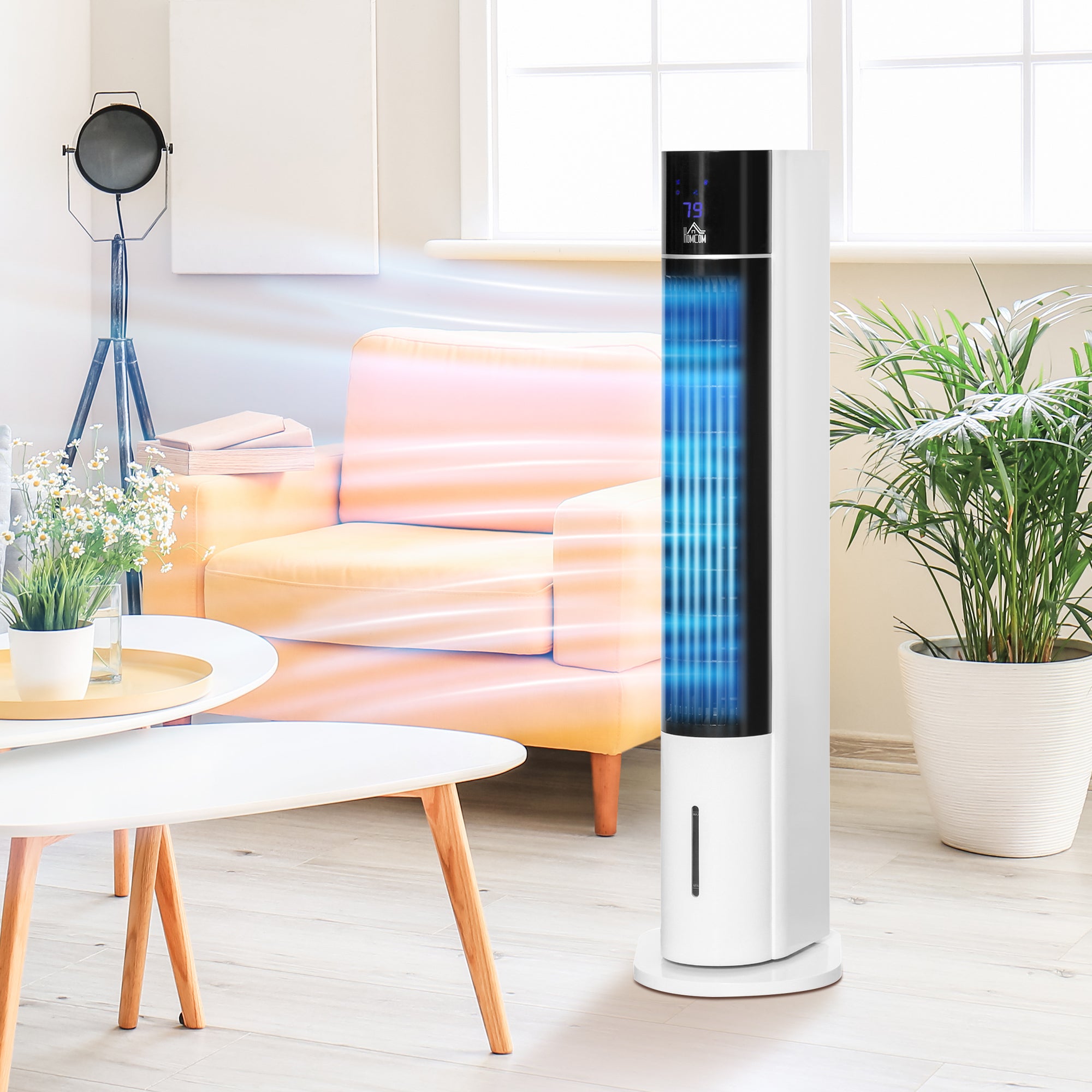 42" 3-In-1 Oscillating Swamp Cooler with Humidifier