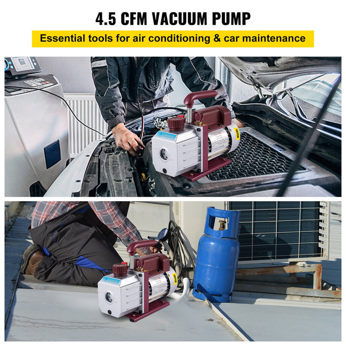 4.5CFM Single-Stage Rotary Vane Vacuum Pump 1/3HP