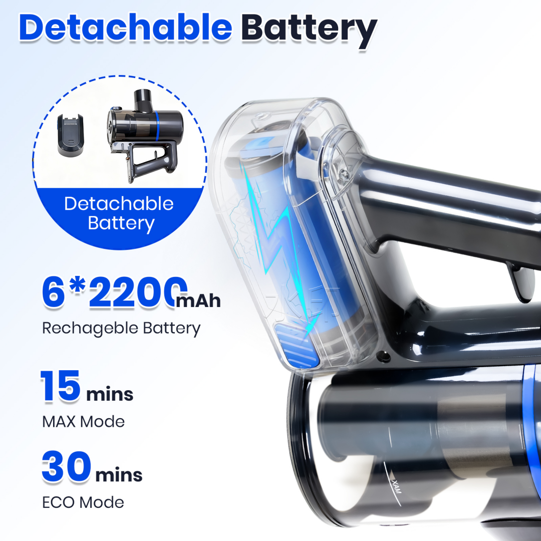 Cordless Stick Vacuum Cleaner with LED Light