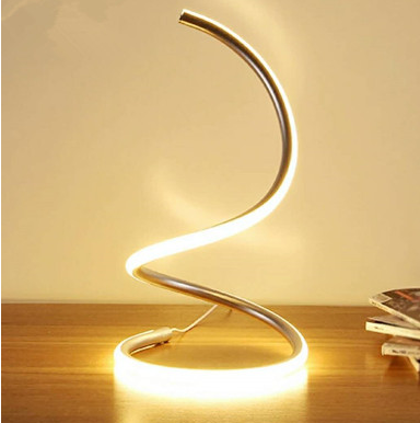 Modern LED Spiral Table Lamp with Three-Speed Dimming