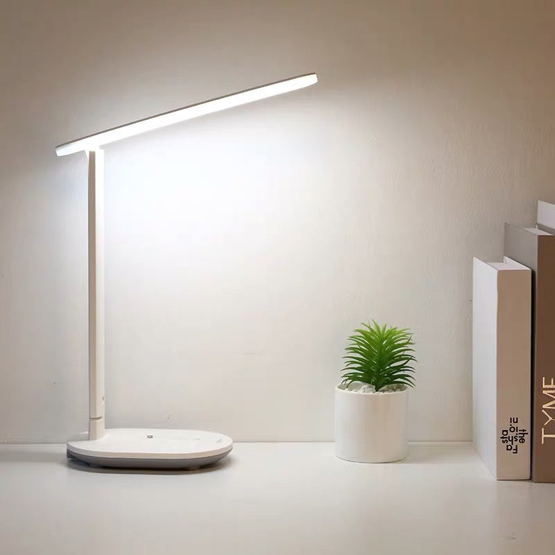 LED Desk Lamp with Wireless Charging & Clock Display