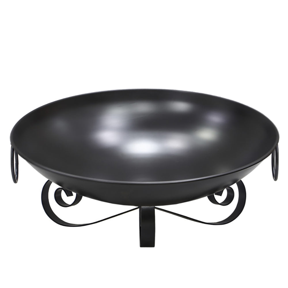 24 Inch Heavy-Duty Metal Fire Pit Bowl with Handles
