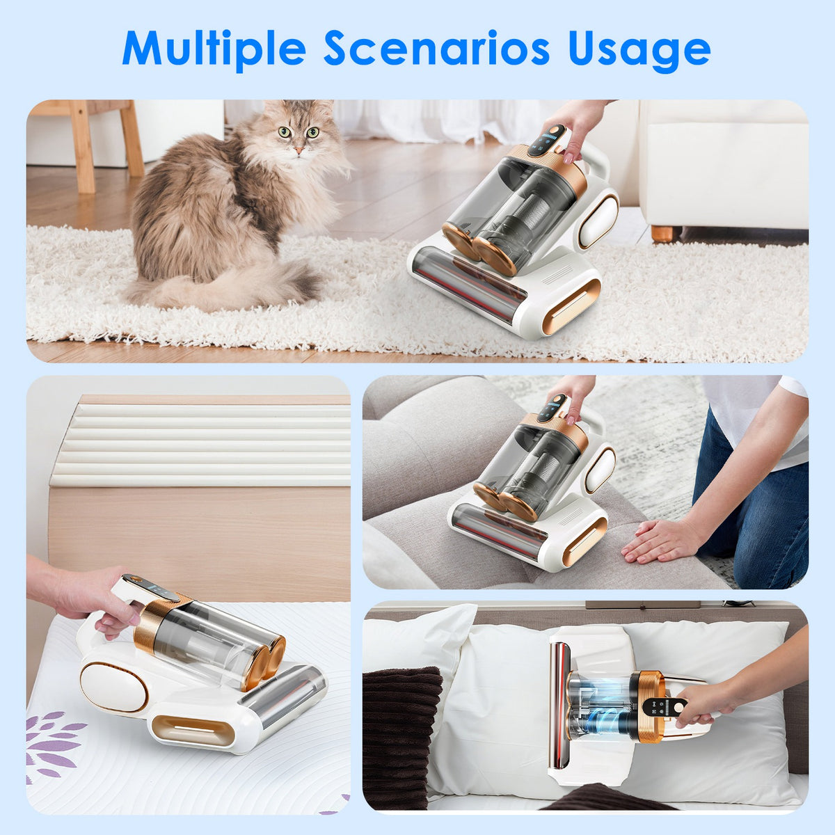 Mattress Vacuum Cleaner 16Kpa Handheld with UVC Light