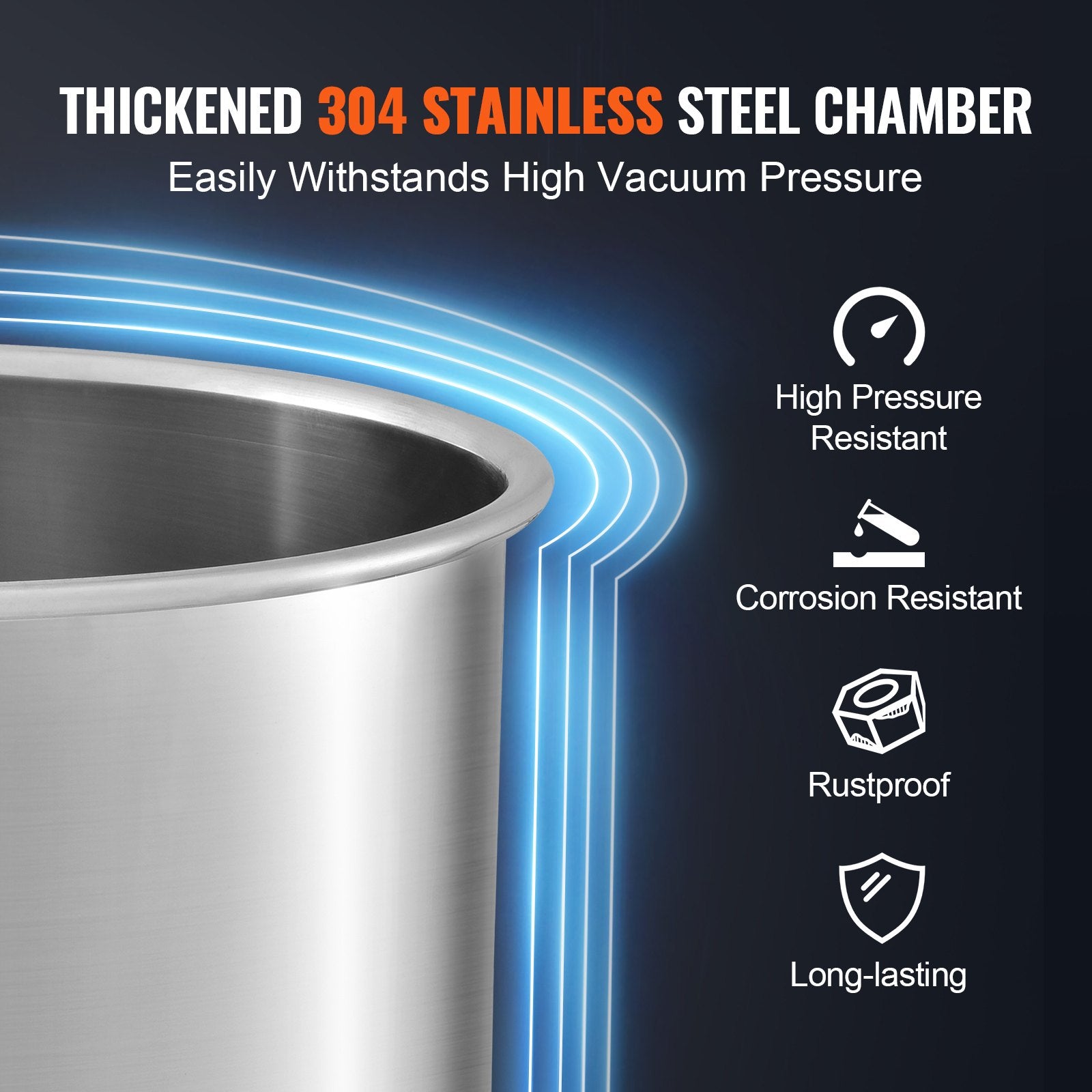 3 Gallon Vacuum Chamber with Tempered Glass Lid