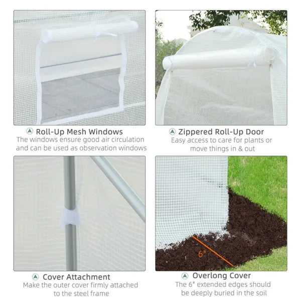 Walk-In Tunnel Greenhouse with Steel Frame