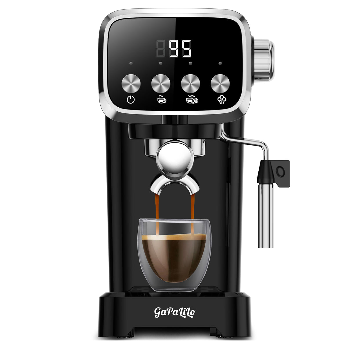 20 Bar Slim Espresso Machine with Milk Frother & Cup Warmer
