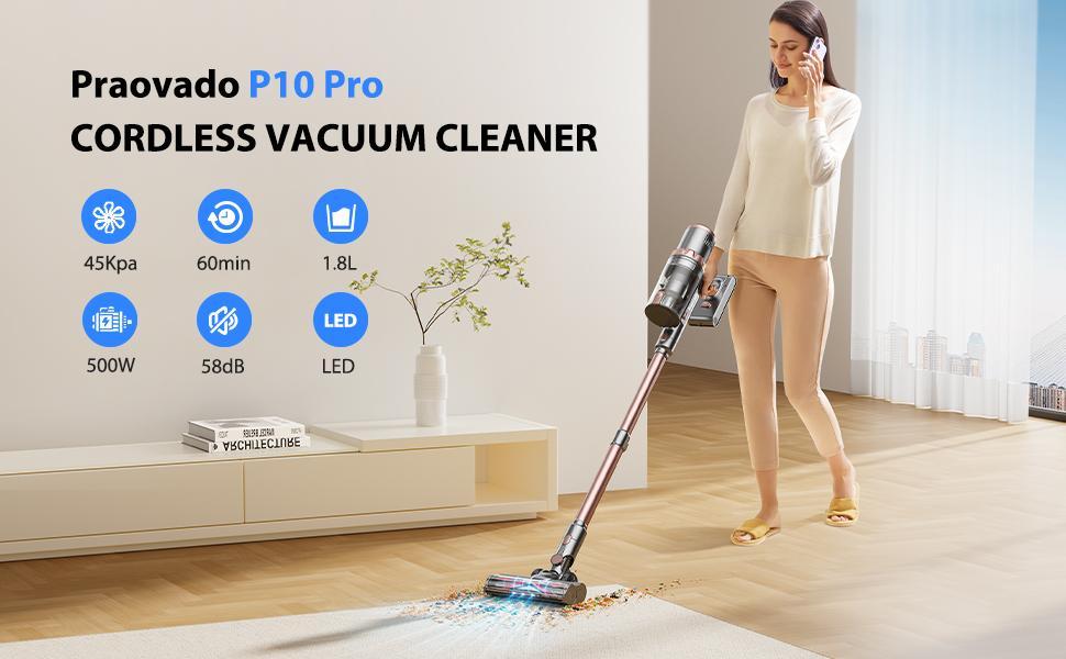 45KPa Wireless Handheld Pet Hair Vacuum With LED Display