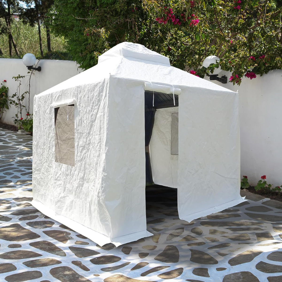 8x8 Metal Gazebo Cover - White