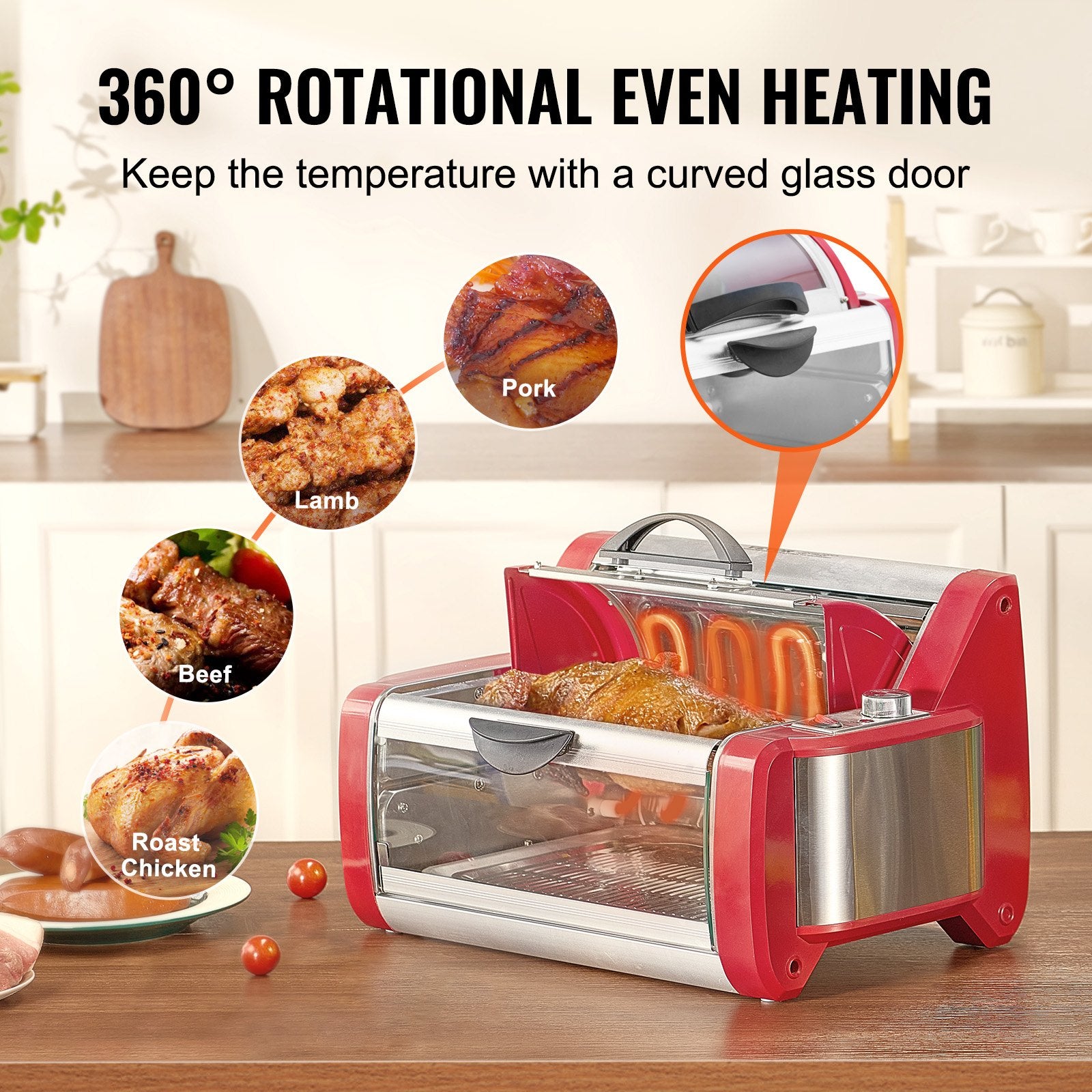 Electric Stainless Steel Shawarma Rotisserie Oven Machine