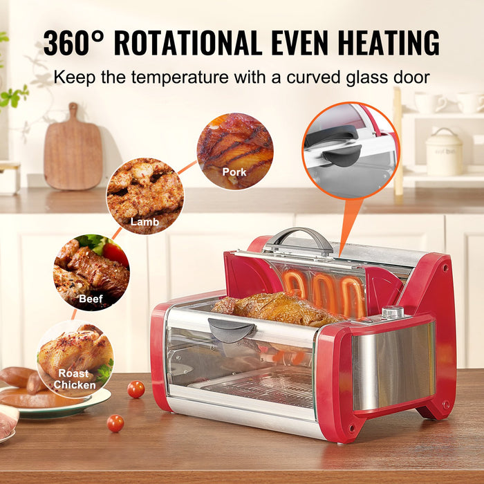 Electric Stainless Steel Shawarma Rotisserie Oven Machine
