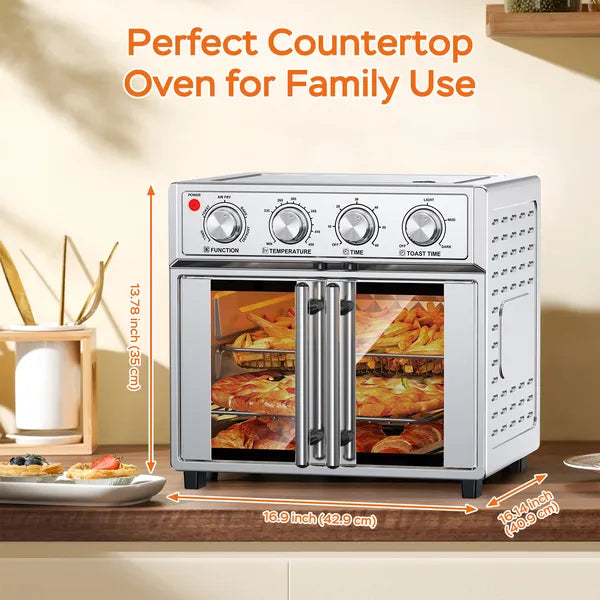 29.5 QT French Door Air Fryer Convection Toaster Oven