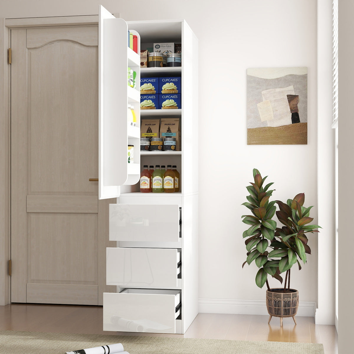 Kitchen Pantry Storage Cabinet