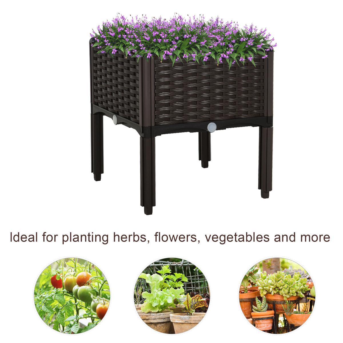1 Piece Raised Garden Bed With Legs