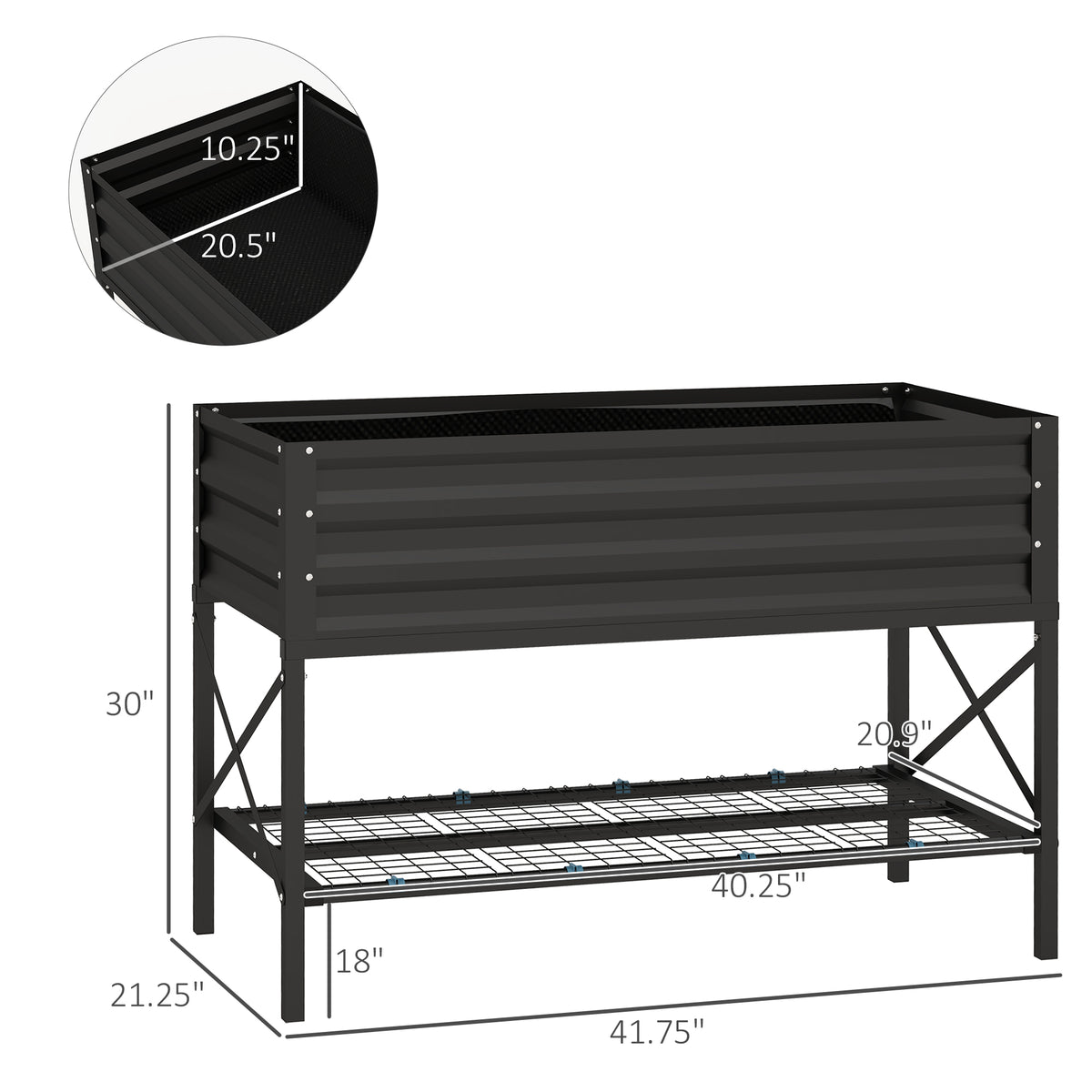 Galvanized Raised Garden Bed
