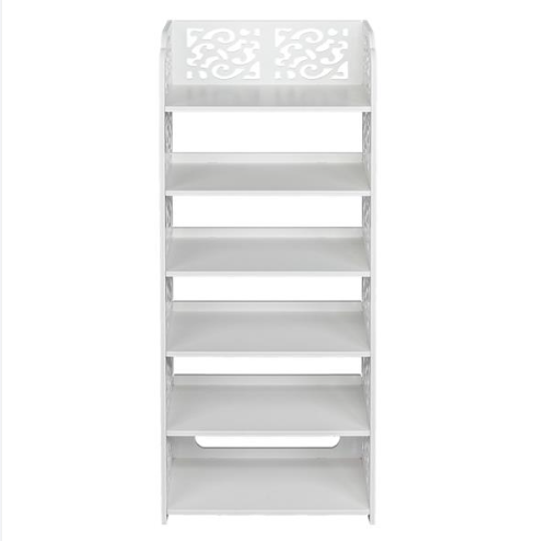 Wood Plastic Board-6 Layer Carved Shoe Rack