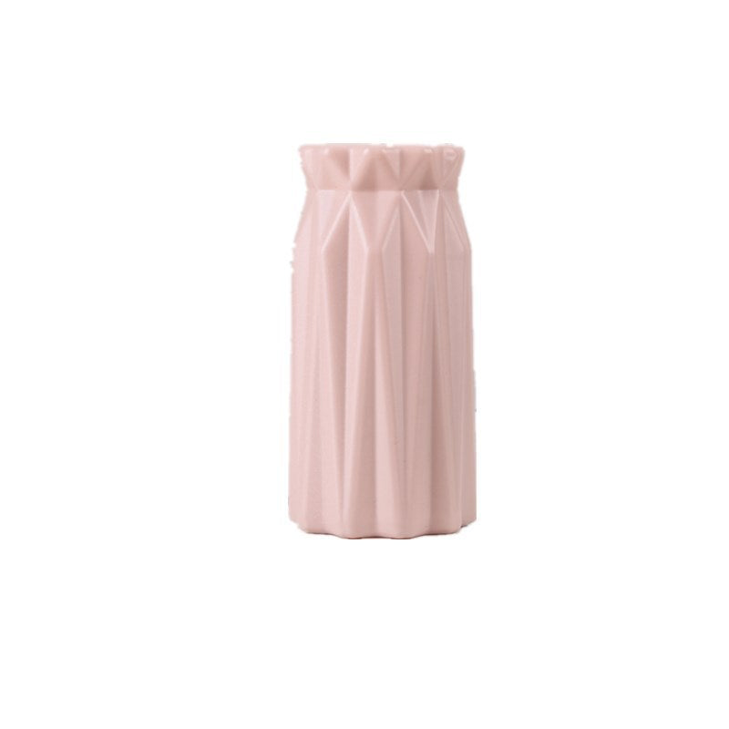 Modern Plastic Flower Vase White Black
