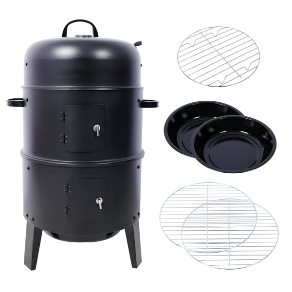 16 Inch Vertical Charcoal Smoker Portable Grill