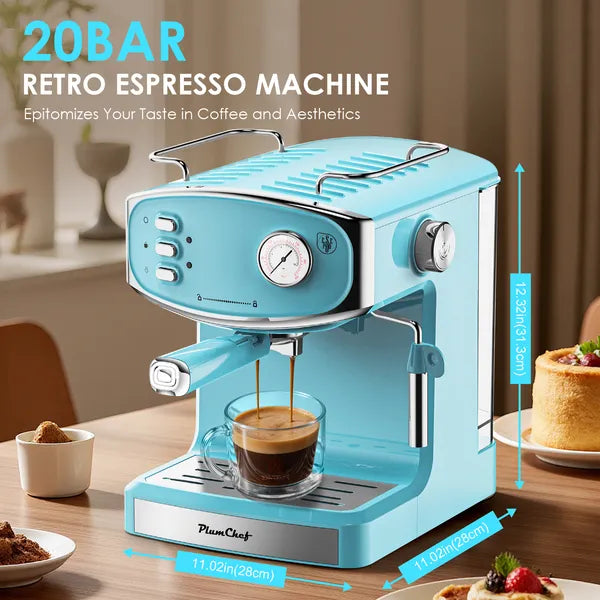 20 Bar Espresso Machine with Milk Frother & Water Tank