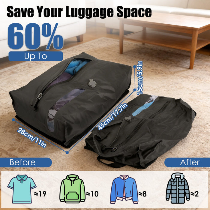2-Pack 17L Vacuum Storage Bags with Pump & Handle