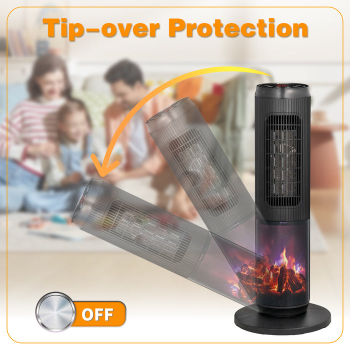 25 Inch Tower Space Heater with Remote Control