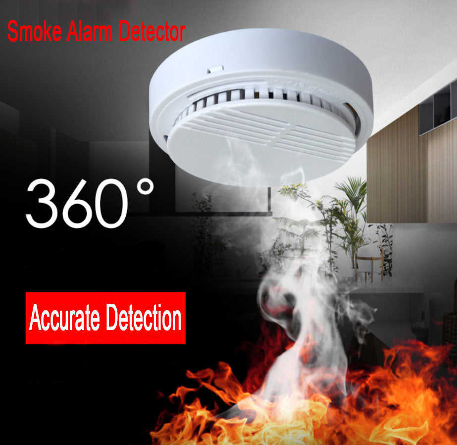 Smoke Detector Fire Gas Alarm Detector With 9V Battery Photoelectric