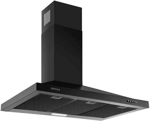 36 Inch Black Stainless Steel Wall Mount Range Hood